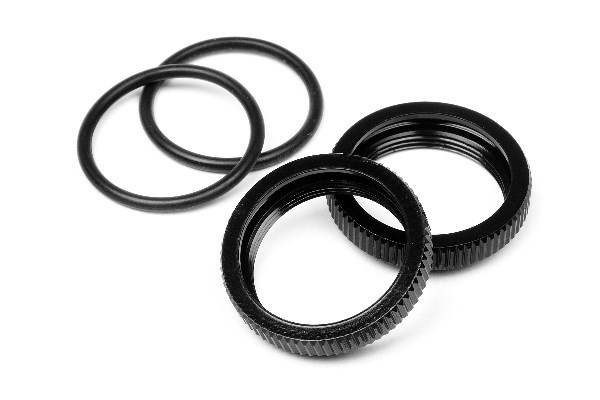 Big Bore Shock Spring Adjust Nut (Black/2Pcs) in the group TOYS, KIDS & BABY PRODUCTS / Radio controlled / Spare parts & Extra accessories / HPI / Spare parts & Tuning / Shock absorbers at TP E-commerce Nordic AB (A03350)