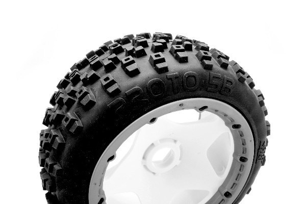 Proto Tire (White/Baja 5B/Rear/2Pcs) in the group TOYS, KIDS & BABY PRODUCTS / Radio controlled / Spare parts & Extra accessories / HPI / Tires / Offroad at TP E-commerce Nordic AB (A03364)