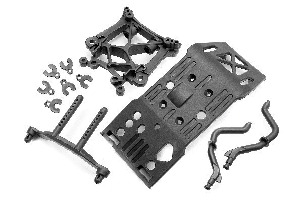 Skid Plate/Body Mount/Shock Tower Set in the group TOYS, KIDS & BABY PRODUCTS / Radio controlled / Spare parts & Extra accessories / HPI / Spare parts & Tuning / Chassis parts at TP E-commerce Nordic AB (A03641)