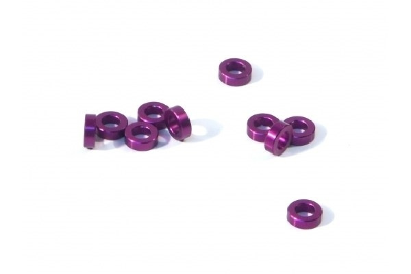 Aluminium Washer 3 X 6 X 2.0Mm (Purple/10 Pcs) in the group TOYS, KIDS & BABY PRODUCTS / Radio controlled / Spare parts & Extra accessories / HPI / Screws / Mounts / Discs at TP E-commerce Nordic AB (A04520)