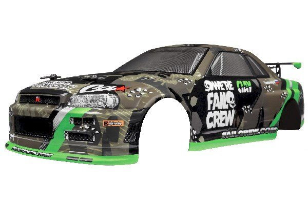 FAIL CREW NISSAN SKYLINE R34 GT-R BODY (150MM) in the group TOYS, KIDS & BABY PRODUCTS / Radio controlled / Spare parts & Extra accessories / HPI / Car Bodies & Accessories / Painted bodies at TP E-commerce Nordic AB (A04542)