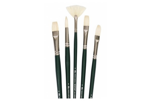 Woc Pensel av svinborst, Långt skaft 5-pack in the group Sport, leisure & Hobby / Hobby / Paint & Draw / Brushes at TP E-commerce Nordic AB (A04633)