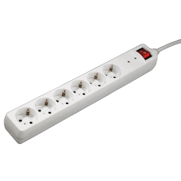 Hama 6WAY JACK W.PROTECTION W in the group HOME, HOUSEHOLD & GARDEN / Electricity & Lighting / Power strips at TP E-commerce Nordic AB (A04776)