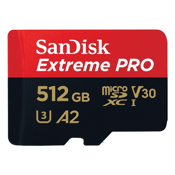 SANDISK MicroSDXC Extreme Pro 512GB 170MB/s A2 C10 V30 U4 in the group HOME ELECTRONICS / Storage media / Memory cards / MicroSD/HC/XC at TP E-commerce Nordic AB (A05021)