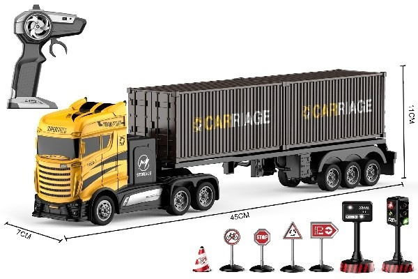 Crazon radiostyrd lastbil med container, skala 1:16, 2,4GHz in the group TOYS, KIDS & BABY PRODUCTS / Radio controlled / RC cars at TP E-commerce Nordic AB (A05060)