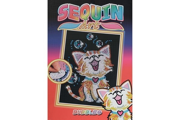 Sequin Art Bubbles the kitten 25x34cm in the group Sport, leisure & Hobby / Hobby / Paint & Draw / Diamond Painting at TP E-commerce Nordic AB (A05151)