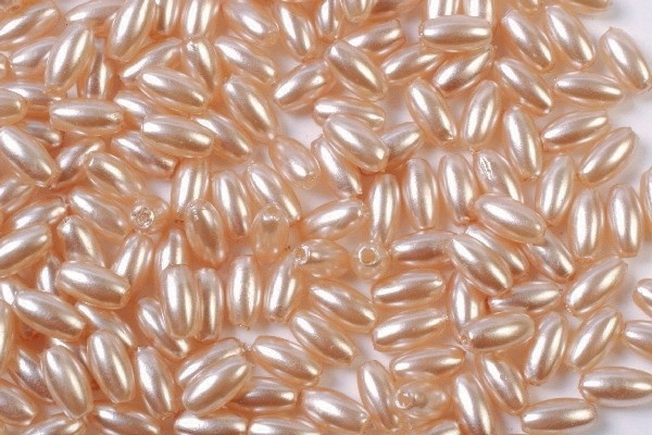 Risformade plastpärlor 3mm 500g, Sand in the group Sport, leisure & Hobby / Hobby / Beads / Plastic beads at TP E-commerce Nordic AB (A05181)
