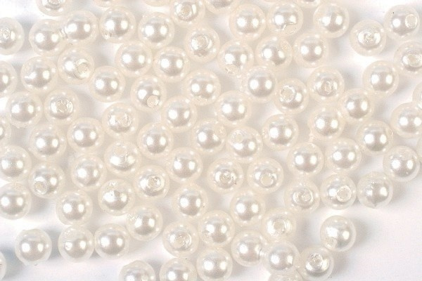 Plastpärlor 4mm 500g, Vit in the group Sport, leisure & Hobby / Hobby / Beads / Plastic beads at TP E-commerce Nordic AB (A05188)