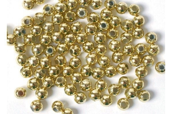 Glansiga plastpärlor 5mm 500g, Guld in the group Sport, leisure & Hobby / Hobby / Beads / Plastic beads at TP E-commerce Nordic AB (A05216)