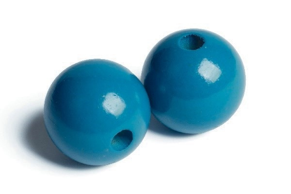 Träpärlor 35mm 20st, Turkos in the group Sport, leisure & Hobby / Hobby / Beads / Wooden beads at TP E-commerce Nordic AB (A05283)