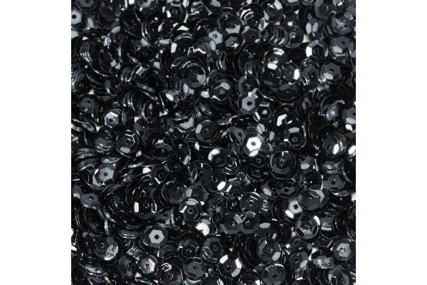Paljetter 8mm 500g, Svart in the group Sport, leisure & Hobby / Hobby / Beads / Sequins at TP E-commerce Nordic AB (A05297)