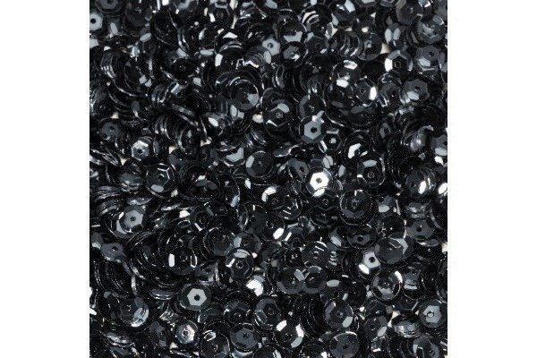 Paljetter 5mm 500g, Svart in the group Sport, leisure & Hobby / Hobby / Beads / Sequins at TP E-commerce Nordic AB (A05299)