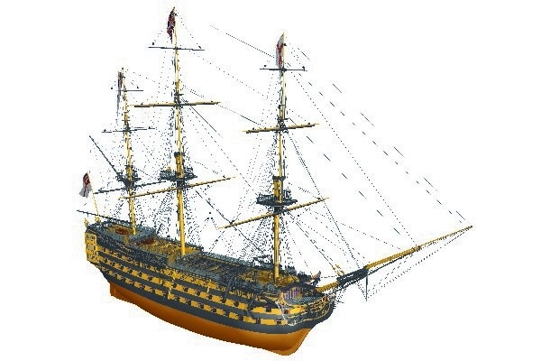 1:75 HMS Victory -Wooden hull in the group Sport, leisure & Hobby / Hobby / Wooden model kits / Ships at TP E-commerce Nordic AB (A05452)