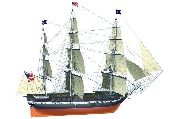 1:100 USS Constitution -Wooden hull in the group Sport, leisure & Hobby / Hobby / Wooden model kits / Ships at TP E-commerce Nordic AB (A05454)