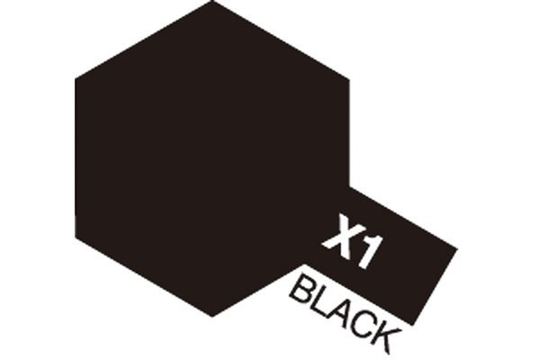 Acrylic Mini X-1 Black in the group Sport, leisure & Hobby / Hobby / Hobby colors / Tamiya / Water-based at TP E-commerce Nordic AB (A05777)