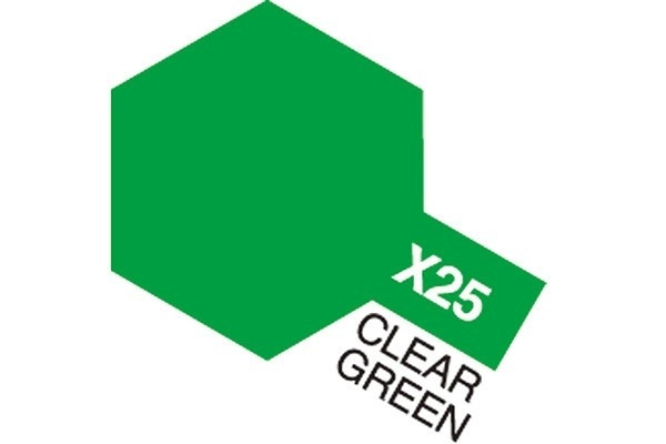 Acrylic Mini X-25 Clear Green in the group Sport, leisure & Hobby / Hobby / Hobby colors / Tamiya / Water-based at TP E-commerce Nordic AB (A05801)
