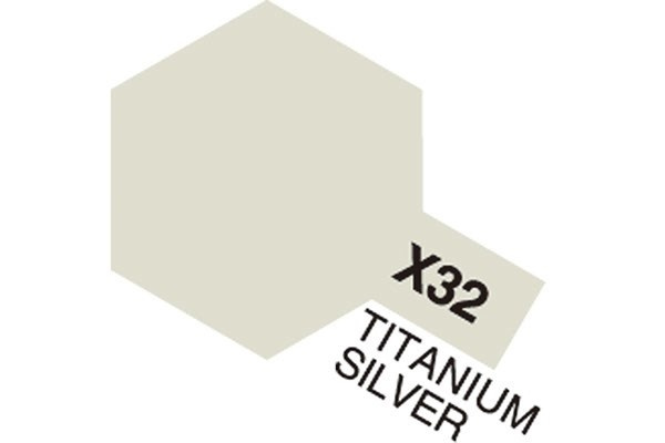 Acrylic Mini X-32 Titanium. Silver in the group Sport, leisure & Hobby / Hobby / Hobby colors / Tamiya / Water-based at TP E-commerce Nordic AB (A05806)