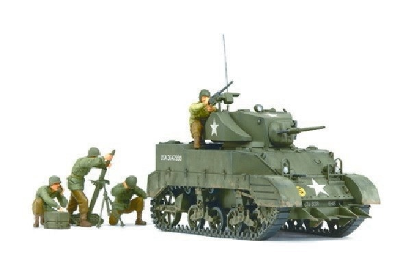 Tamiya 1/35 M5A1 w/4 figures in the group Sport, leisure & Hobby / Hobby / Plastic models / Military vehicles (land) at TP E-commerce Nordic AB (A06403)