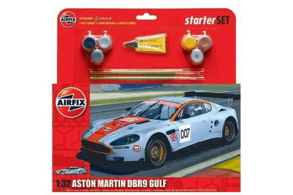 Airfix Aston Martin DBR9 Gulf, large starter set in the group Sport, leisure & Hobby / Hobby / Plastic models / Start kits / Gift sets at TP E-commerce Nordic AB (A06501)