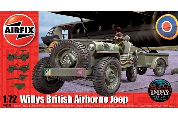 Airfix Willys Jeep, Trailer & 6PDR Gun in the group Sport, leisure & Hobby / Hobby / Plastic models / Military vehicles (land) at TP E-commerce Nordic AB (A06718)