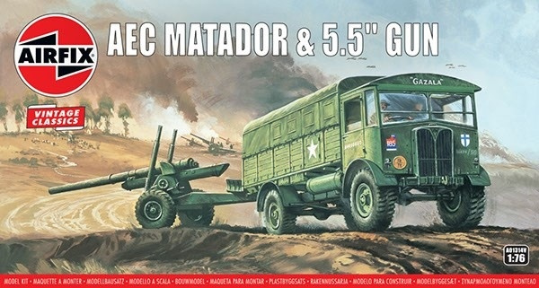 Airfix AEC Matador & 5.5inch Gun in the group Sport, leisure & Hobby / Hobby / Plastic models / Military vehicles (land) at TP E-commerce Nordic AB (A06804)