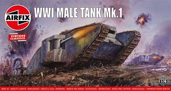 Airfix WWI \'Male\' Tank in the group Sport, leisure & Hobby / Hobby / Plastic models / Military vehicles (land) at TP E-commerce Nordic AB (A06805)