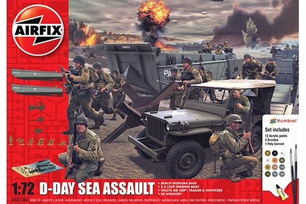 Airfix Sea Assault Gift Set 1:76 in the group Sport, leisure & Hobby / Hobby / Plastic models / Start kits / Gift sets at TP E-commerce Nordic AB (A06871)