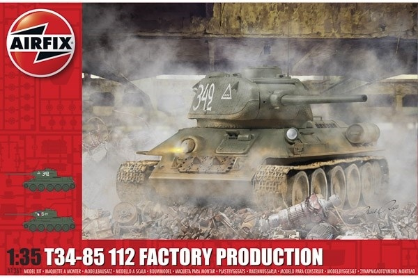 Airfix T34/85 II2 Factory Production in the group Sport, leisure & Hobby / Hobby / Plastic models / Military vehicles (land) at TP E-commerce Nordic AB (A06913)