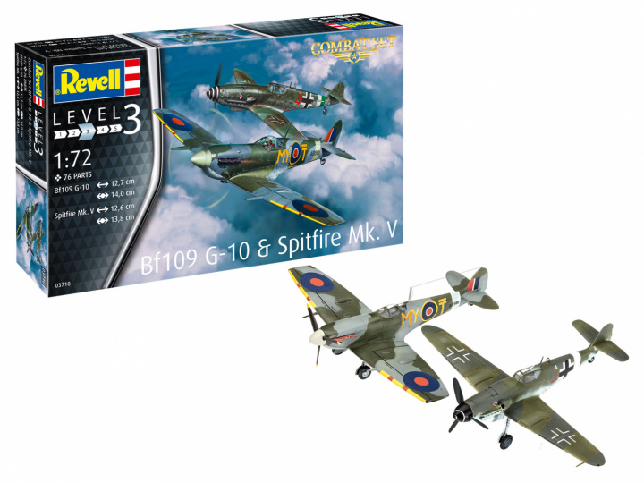 Revell 1:72 Model Set Combat Set Bf109G-10 & Spitfire Mk in the group Sport, leisure & Hobby / Hobby / Plastic models / Start kits / Gift sets at TP E-commerce Nordic AB (A08040)