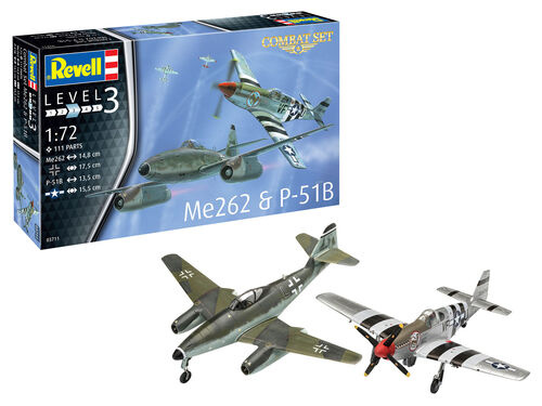Revell 1:72 Model Set Combat Set Me262 & P-51B in the group Sport, leisure & Hobby / Hobby / Plastic models / Start kits / Gift sets at TP E-commerce Nordic AB (A08041)