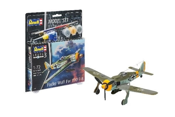 Revell Model Set Focke Wulf Fw190 F-8 in the group Sport, leisure & Hobby / Hobby / Plastic models / Start kits / Gift sets at TP E-commerce Nordic AB (A08055)