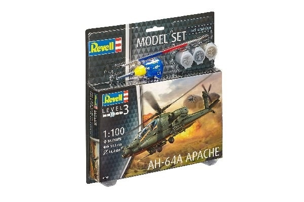 Revell Model Set AH-64A Apache in the group Sport, leisure & Hobby / Hobby / Plastic models / Start kits / Gift sets at TP E-commerce Nordic AB (A08126)