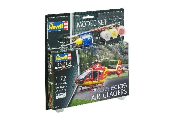 Revell Model Set EC135 AIR-GLACIERS in the group Sport, leisure & Hobby / Hobby / Plastic models / Start kits / Gift sets at TP E-commerce Nordic AB (A08127)