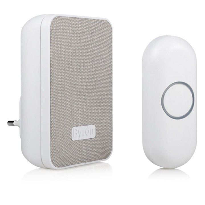 Byron Trådlös dörrklocka med tygfront Plug-in 230V in the group HOME, HOUSEHOLD & GARDEN / Alarm & Security / Doorbells at TP E-commerce Nordic AB (A08363)