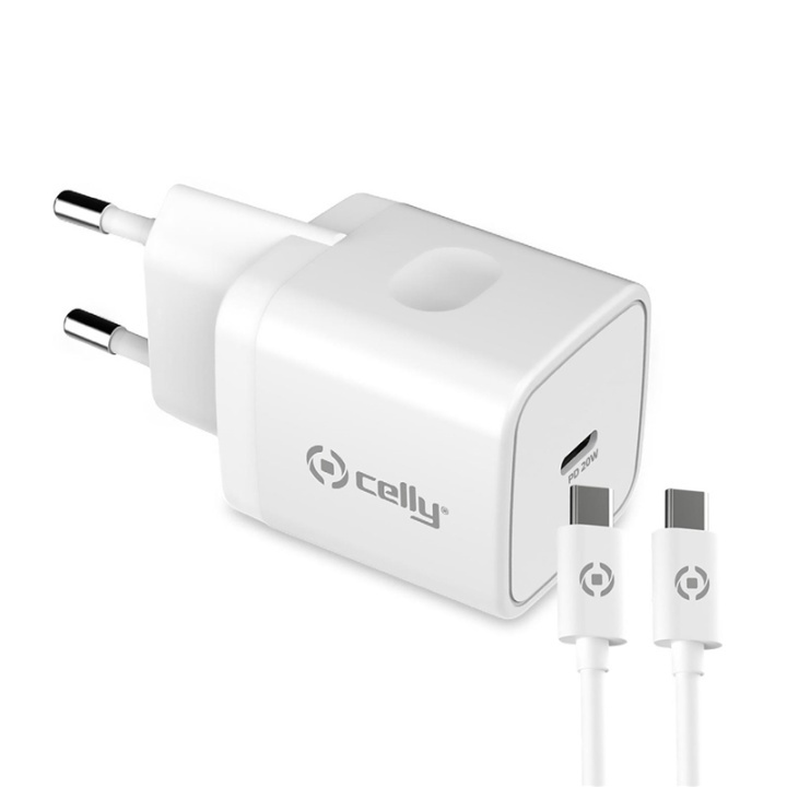 Celly USB-laddare USB-C PD 20W + USB in the group COMPUTERS & PERIPHERALS / Computer cables / USB / USB-C at TP E-commerce Nordic AB (A08374)