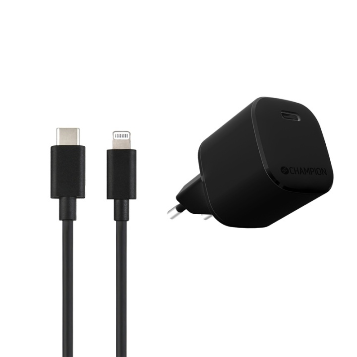 Champion Fast Charge USB-C PD 20W Kit + in the group COMPUTERS & PERIPHERALS / Computer cables / USB / USB-C at TP E-commerce Nordic AB (A08378)
