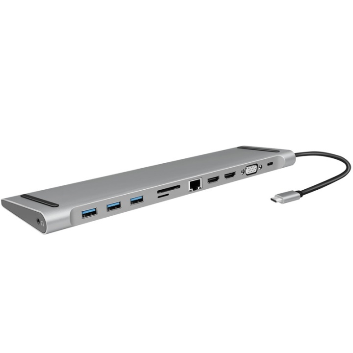LogiLink USB-C-Docka 11-in-1 HDMI/VGA/R in the group SMARTPHONE & TABLETS / Chargers & Cables / Docking stations at TP E-commerce Nordic AB (A08536)