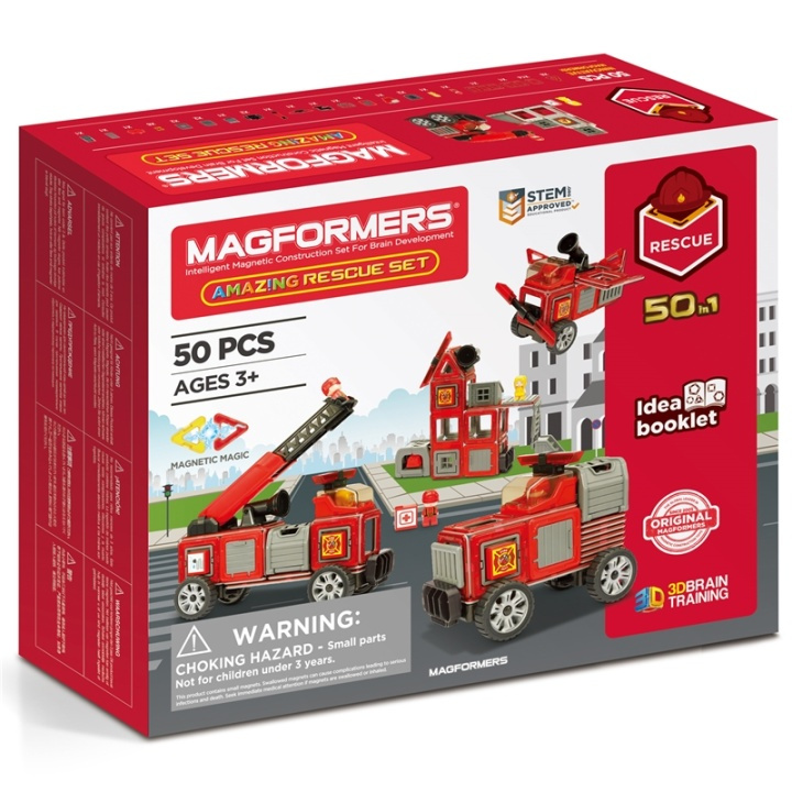 Magformers Rescue set 50 pcs in the group TOYS, KIDS & BABY PRODUCTS / Toys / Building toys / Toy blocks at TP E-commerce Nordic AB (A08546)