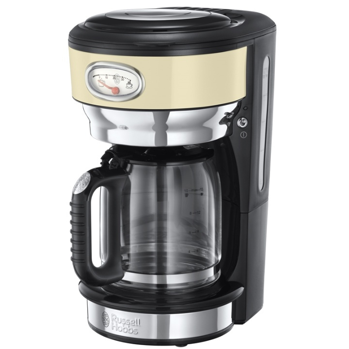 Russell Hobbs Kaffebryggare Retro Cream in the group HOME, HOUSEHOLD & GARDEN / Household appliances / Coffee makers and accessories / Drip coffee makers at TP E-commerce Nordic AB (A08607)