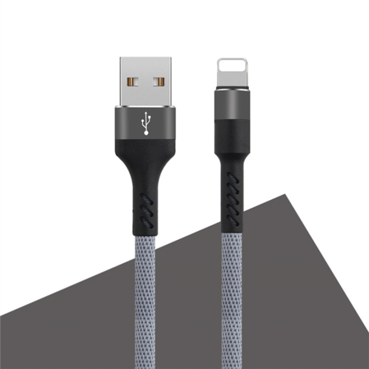 MXUC-01 Lightning-Kabel (2A) Fast Charge, Grå in the group SMARTPHONE & TABLETS / Chargers & Cables / Cables / Cables Lightning at TP E-commerce Nordic AB (A08724)