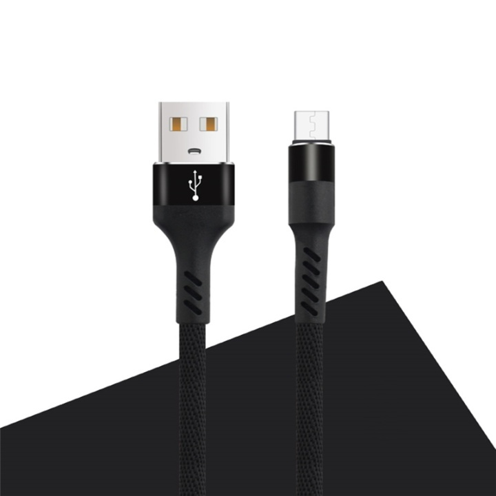 MXUC-01 microUSB-Kabel (2A) Fast Charge, Svart in the group SMARTPHONE & TABLETS / Chargers & Cables / Cables / Cables microUSB at TP E-commerce Nordic AB (A08726)