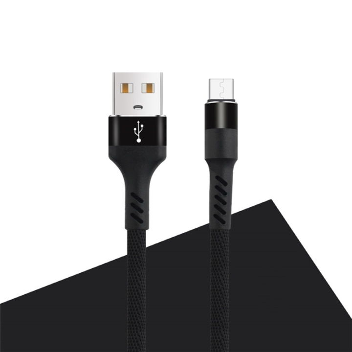 MXUC-01 microUSB Cable (2A) Fast Charge, Black in the group SMARTPHONE & TABLETS / Chargers & Cables / Cables / Cables microUSB at TP E-commerce Nordic AB (A08726)