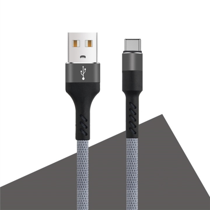 MXUC-01 USB-C Kabel (2A) Fast Charge, Grå in the group SMARTPHONE & TABLETS / Chargers & Cables / Cables / Cables Type C at TP E-commerce Nordic AB (A08729)