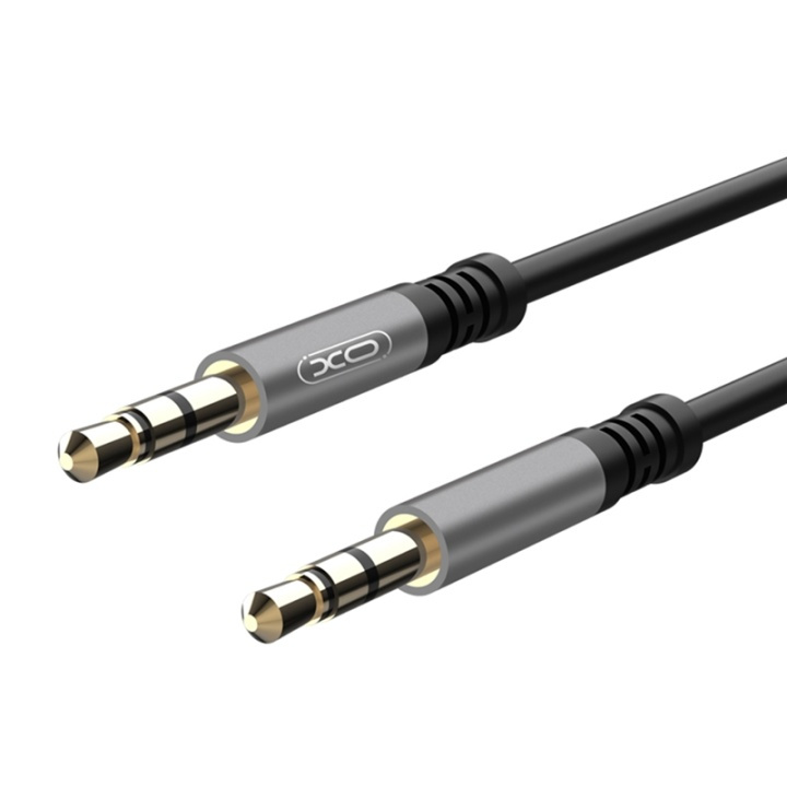 XO NB121 3,5 mm - 3,5 mm Audio-Kabel (mini-jack) 1m, Svart in the group HOME ELECTRONICS / Cables & Adapters / Audio analog / 3.5 mm at TP E-commerce Nordic AB (A08748)