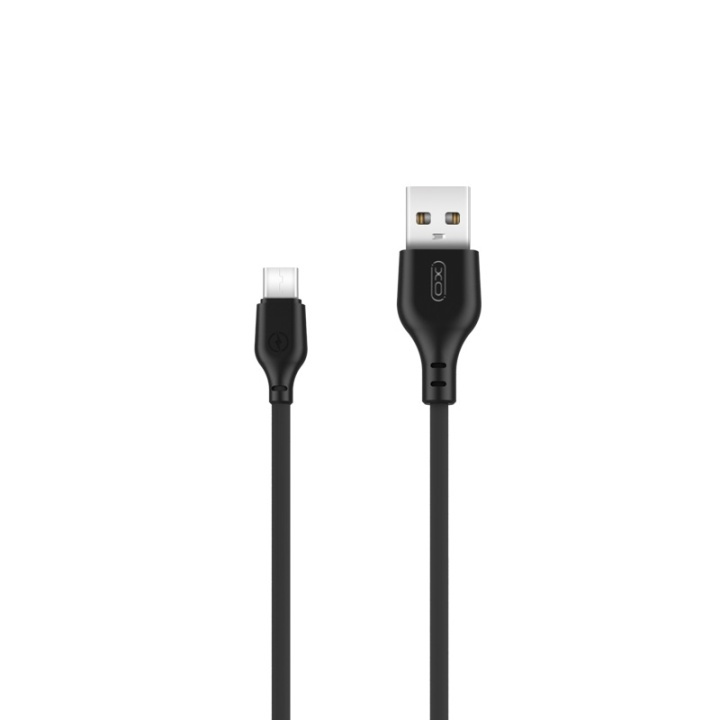 XO NB103 USB - USB-C Kabel (2,1A) 1m, Svart in the group SMARTPHONE & TABLETS / Chargers & Cables / Cables / Cables Type C at TP E-commerce Nordic AB (A08756)