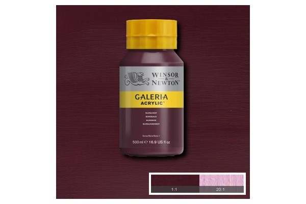 Galeria Acrylic 500Ml Burgundy 075 in the group Sport, leisure & Hobby / Hobby / Paint & Draw / Artist Colors / Acrylic at TP E-commerce Nordic AB (A08781)