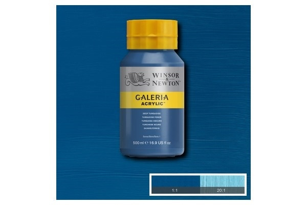 Galeria Acrylic 500Ml Deep Turquoise 232 in the group Sport, leisure & Hobby / Hobby / Paint & Draw / Artist Colors / Acrylic at TP E-commerce Nordic AB (A08793)