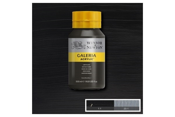 Galeria Acrylic 500Ml Lamp Black 337 in the group Sport, leisure & Hobby / Hobby / Paint & Draw / Artist Colors / Acrylic at TP E-commerce Nordic AB (A08799)