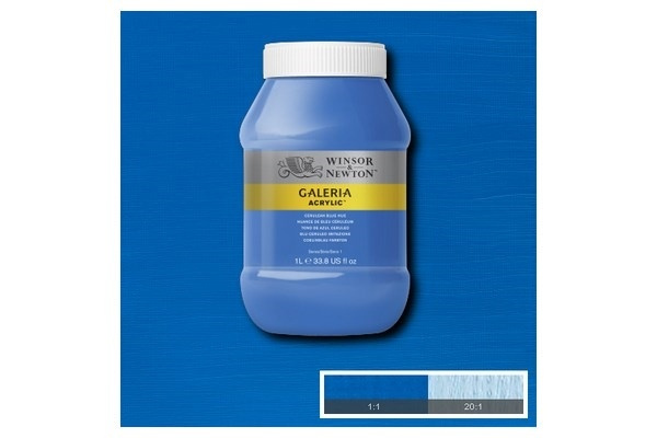 Galeria Acrylic 1L Cerulean Blue Hue 138 in the group Sport, leisure & Hobby / Hobby / Paint & Draw / Artist Colors / Acrylic at TP E-commerce Nordic AB (A08899)