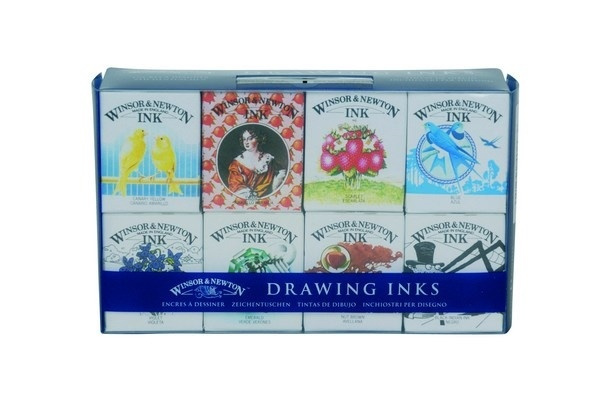 Drawing Ink Henry Collection 8x14 ml in the group Sport, leisure & Hobby / Hobby / Paint & Draw / Artist Colors / Ink at TP E-commerce Nordic AB (A08954)